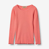 Wheat Main Rib T-shirt L/S Reese Jersey Tops and T-Shirts 2216 light coral