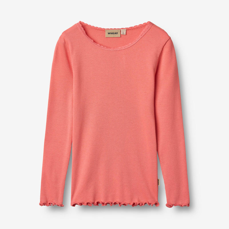 Wheat Main Rib T-shirt L/S Reese Jersey Tops and T-Shirts 2216 light coral