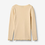Wheat Main Rib T-shirt L/S Reese Jersey Tops and T-Shirts 9430 macadamia