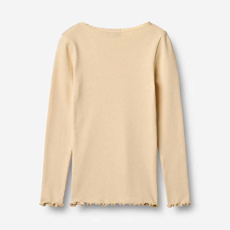 Wheat Main Rib T-shirt L/S Reese Jersey Tops and T-Shirts 9430 macadamia