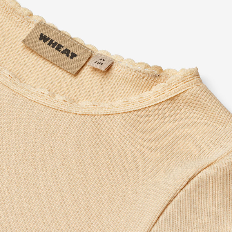Wheat Main Rib T-shirt L/S Reese Jersey Tops and T-Shirts 9430 macadamia