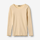 Wheat Main Rib T-shirt L/S Reese Jersey Tops and T-Shirts 9430 macadamia
