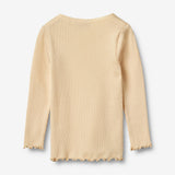 Wheat Main Rib T-shirt L/S Reese Jersey Tops and T-Shirts 9430 macadamia
