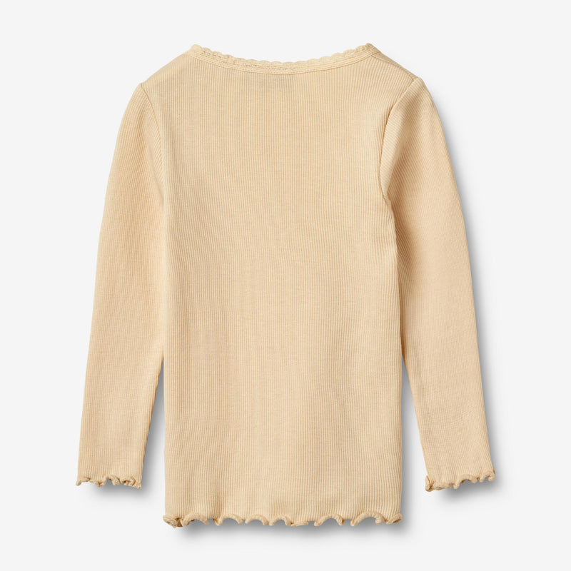 Wheat Main Rib T-shirt L/S Reese Jersey Tops and T-Shirts 9430 macadamia