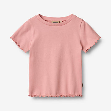 Wheat Main Rib T-shirt S/S Alicia T-Shirt 2026 rose