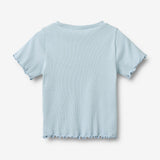 Wheat Main Rib T-shirt S/S Alicia T-Shirt 2703 summer sky