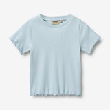 Wheat Main Rib T-shirt S/S Alicia T-Shirt 2703 summer sky