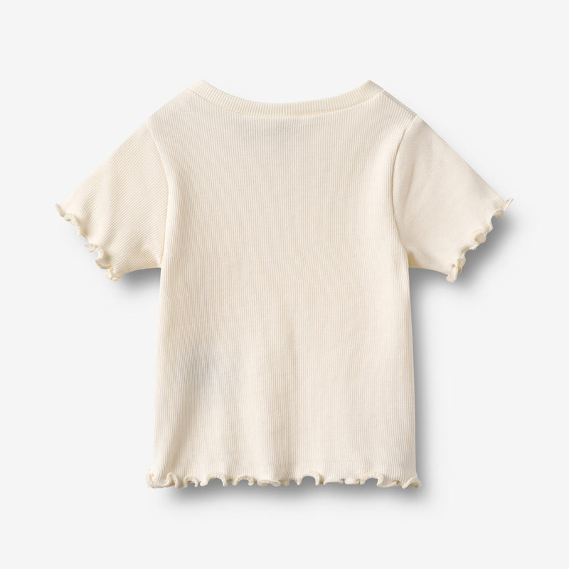 Wheat Main Rib T-shirt S/S Alicia T-Shirt 3182 ivory 