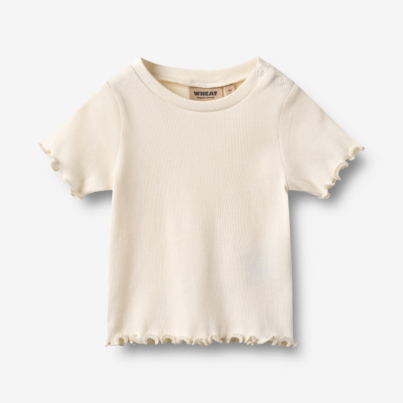 Wheat Main Rib T-shirt S/S Alicia T-Shirt 3182 ivory 