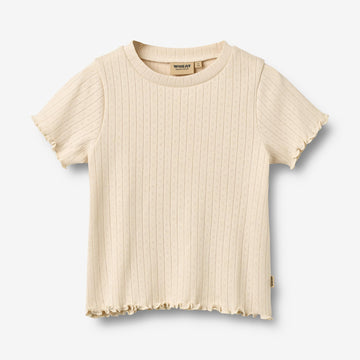 Wheat Main Rib T-shirt S/S Irene T-Shirt 9629 almond peach