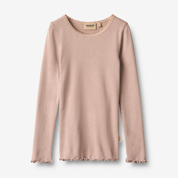 Wheat Main Rib t-shirt L/S Reese T-Shirt 1135 dry rose