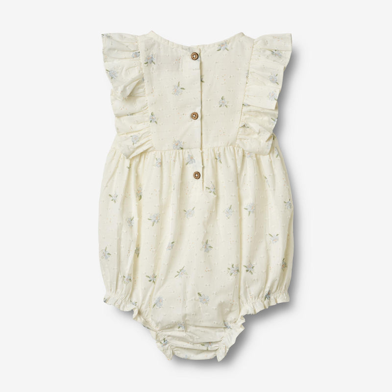 Wheat Main Romper Emmaline Suit 1481 blue flowers