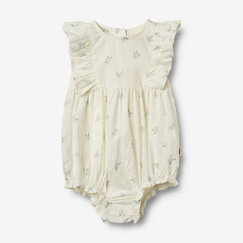 Wheat Main Romper Emmaline Suit 1481 blue flowers