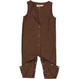 Wheat Main Romper Pil Suit 2752 maroon check