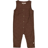 Wheat Main Romper Pil Suit 2752 maroon check