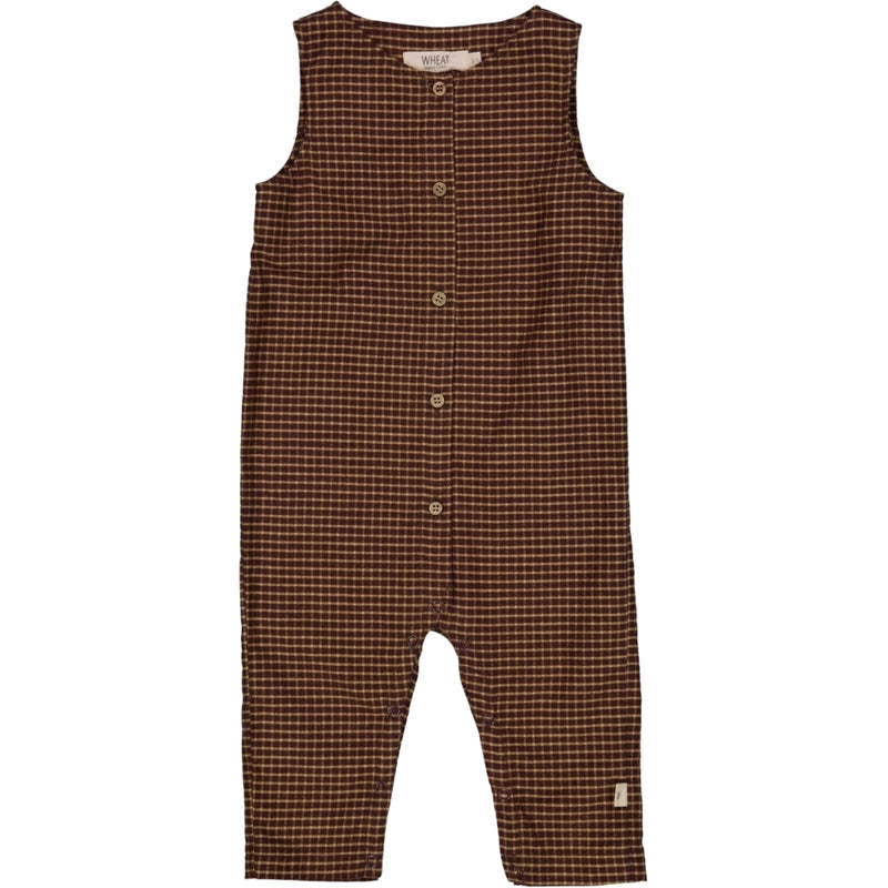 Wheat Main Romper Pil Suit 2752 maroon check