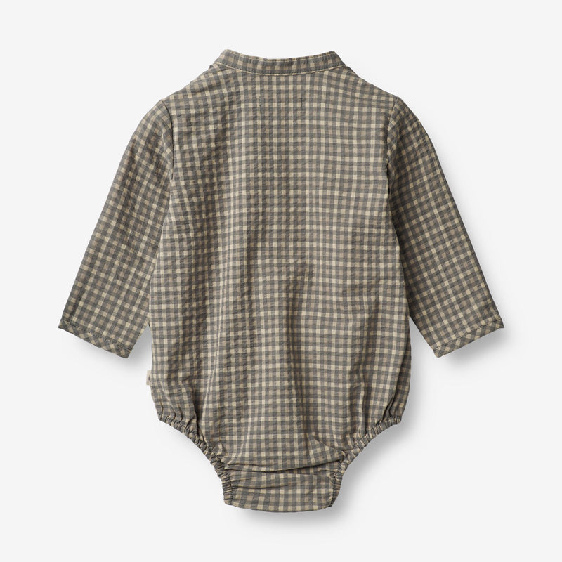 Wheat Main Romper Shirt Victor | Baby Suit 1529 autumn sky check