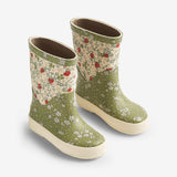 Wheat Footwear Rubber Boot Juno Rubber Boots 4150 green flowers