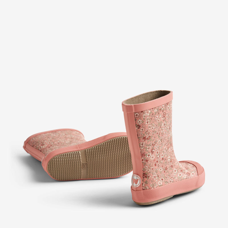 Wheat Footwear Rubber Boot Print Muddy Rubber Boots 2285 rosette flowers
