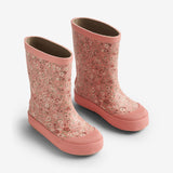 Wheat Footwear Rubber Boot Print Muddy Rubber Boots 2285 rosette flowers