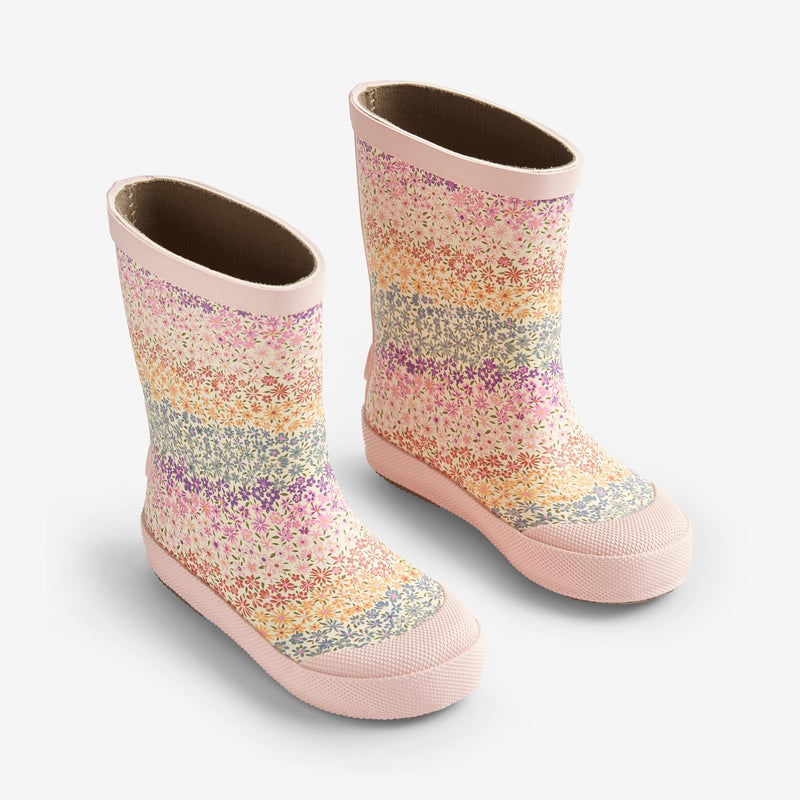 Wheat Footwear Rubber Boot Print Muddy Rubber Boots 9506 rainbow flowers