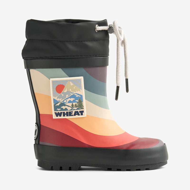 Wheat Footwear Rubber Boot Thermo Rubber Boot 1236 rainbow waves