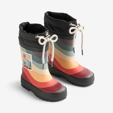 Wheat Footwear Rubber Boot Thermo Rubber Boot 1236 rainbow waves