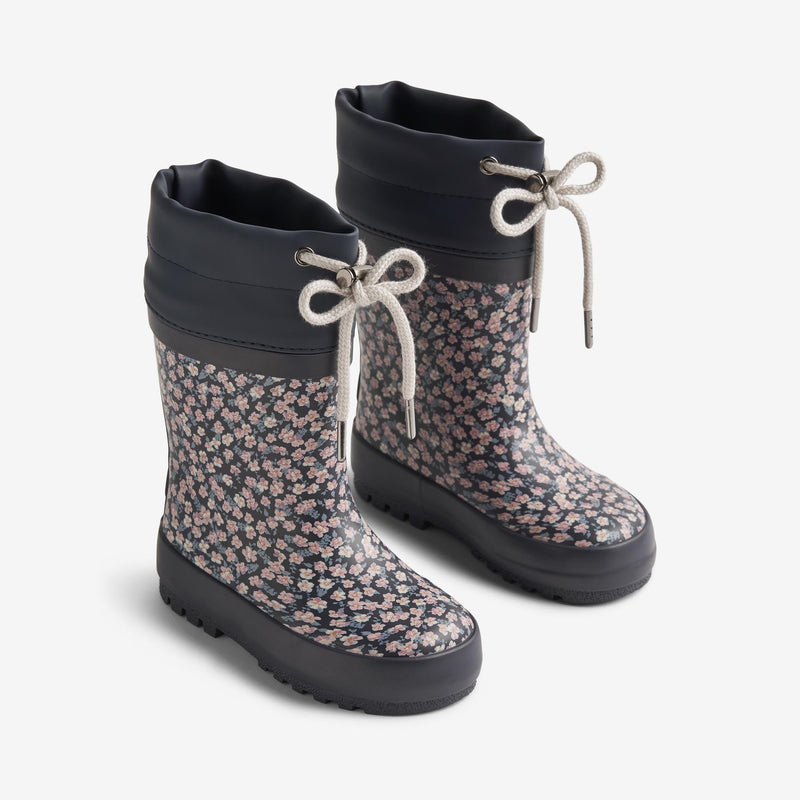 Rubber Boot Thermo Print raining flowers Wheat.eu