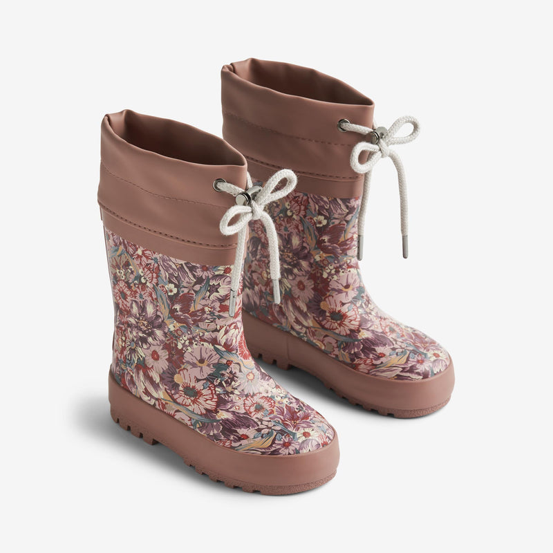 Rubber Boot Thermo Print flowers in plenty Wheat.eu