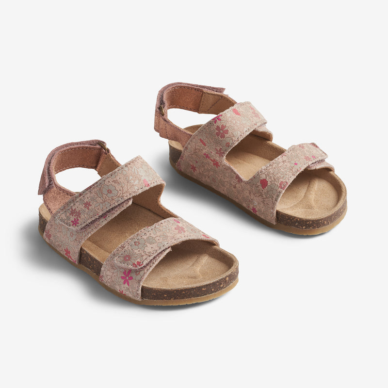 Wheat Footwear Sandal Clara Sandal 9458 rose white flowers
