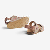 Wheat Footwear Sandal Clara Sandal 9458 rose white flowers