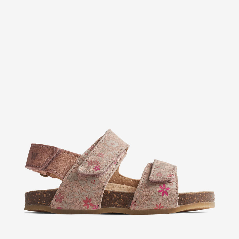 Wheat Footwear Sandal Clara Sandal 9458 rose white flowers