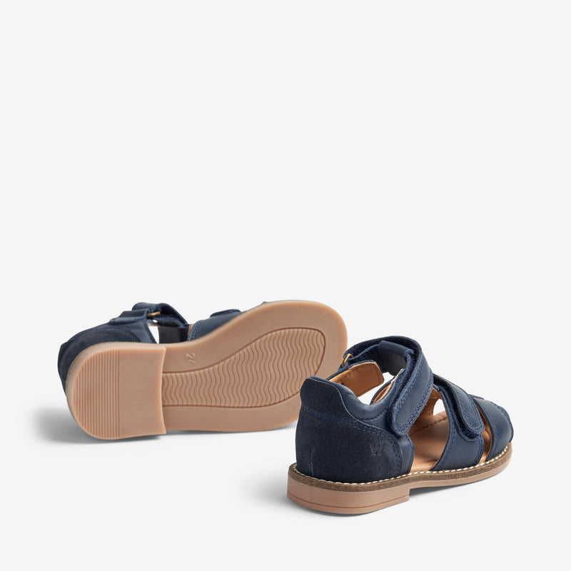 Wheat Footwear Sandal Closed Toe Bassi Sandals 1432 navy