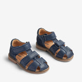 Wheat Footwear Sandal Closed Toe Bassi Sandals 1432 navy