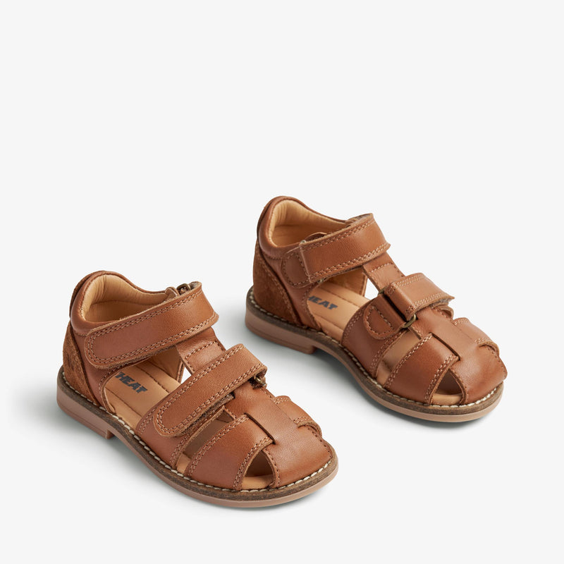 Wheat Footwear Sandal Closed Toe Bassi Sandals 9002 cognac