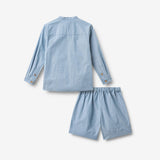 Wheat Main Set Shirt L/S & Shorts Willum Set 9633 blue chambrey