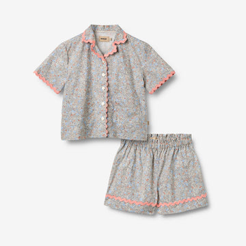 Wheat Main Set Shirt S/S & Shorts Vilma Set 2650 air blue flowers