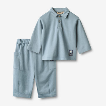 Wheat Main Set Sweat Blouse & Trousers Vilhelm Set 1260 faded denim