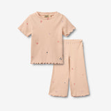 Wheat Main Set T-shirt S/S & Pants Alicia Set 2475 rose flowers