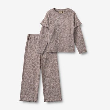 Wheat Main Set T-shirt & Trousers Belinda Set 9768 purple plum paisley