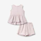 Wheat Main Set Top & Shorts Eileen Set 9655 purple light flowers