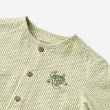 Wheat Main Shirt Embroidery Shelby Shirts and Blouses 4142 green stripe