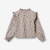 Wheat Main Shirt L/S Noreen Shirt 9553 dusty purple flower hearts