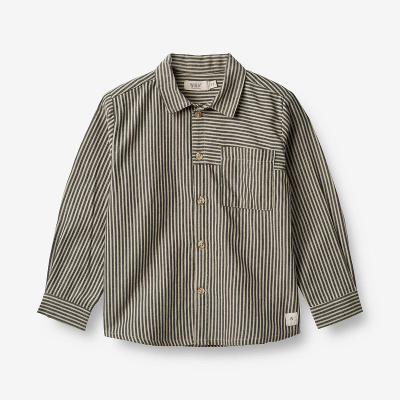 Wheat Main Shirt Ole Shirts and Blouses 0030 black coal stripe