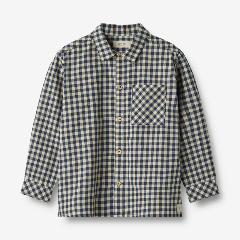 Wheat Main Shirt Oscar Shirts and Blouses 1306 blue check