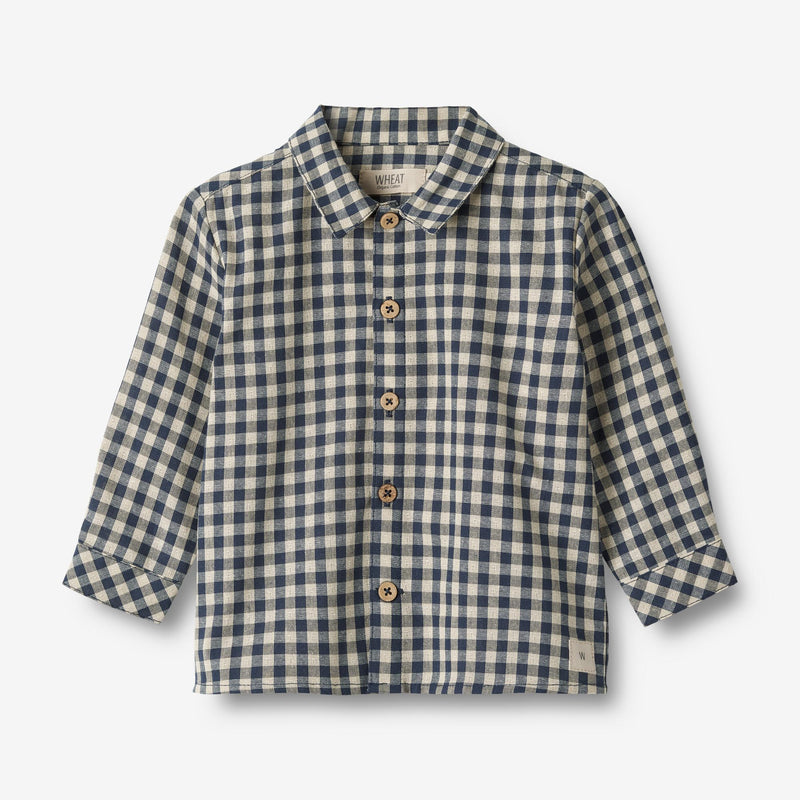 Wheat Main Shirt Oscar Shirts and Blouses 1306 blue check