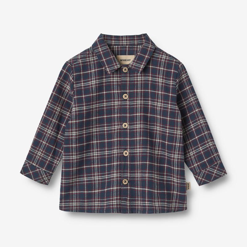 Wheat Main Shirt Oscar Shirts and Blouses 1437 navy check