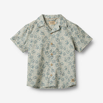 Wheat Main Shirt S/S Anker Shirts and Blouses 9412 aqua hawaii flowers