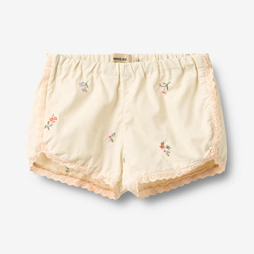 Wheat Main Shorts Lace Inger Shorts 9644 ivory embroidery flowers
