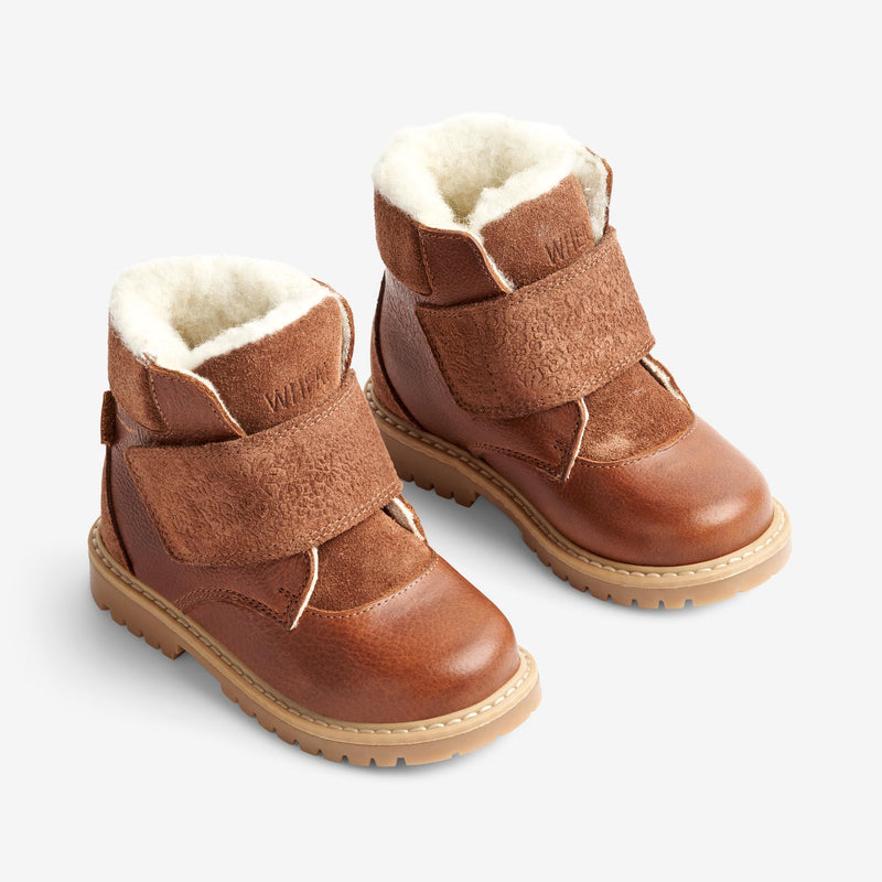 Wheat Footwear Sigge Print Velcro Boot Winter Footwear 9002 cognac